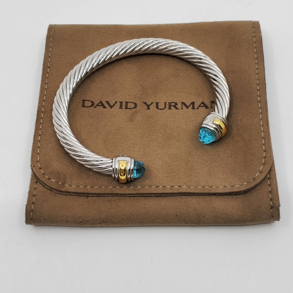 David Yurman Classic Cable Cuff Topaz - Picture 1 of 7